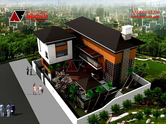 Thiết kế mẫu nhà biệt thự có tầng hầm 3 tầng sang trọng diện tích 180m2 tại Bắc Ninh BT107076